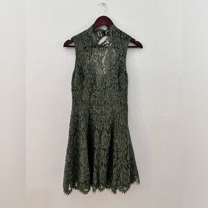 Keepsake The Label Porcelain Sleeveless Lace Dress in Green
